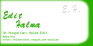 edit halma business card